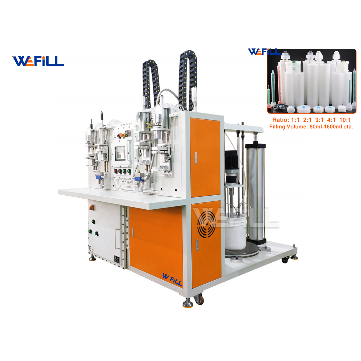 Explosion-proof Semi Automatic High Viscosity Material Liquid 1:1 2:1 3:1 4:1 10:1 AB Adhesive Filling Capping Machine Glue Dispensing Machine