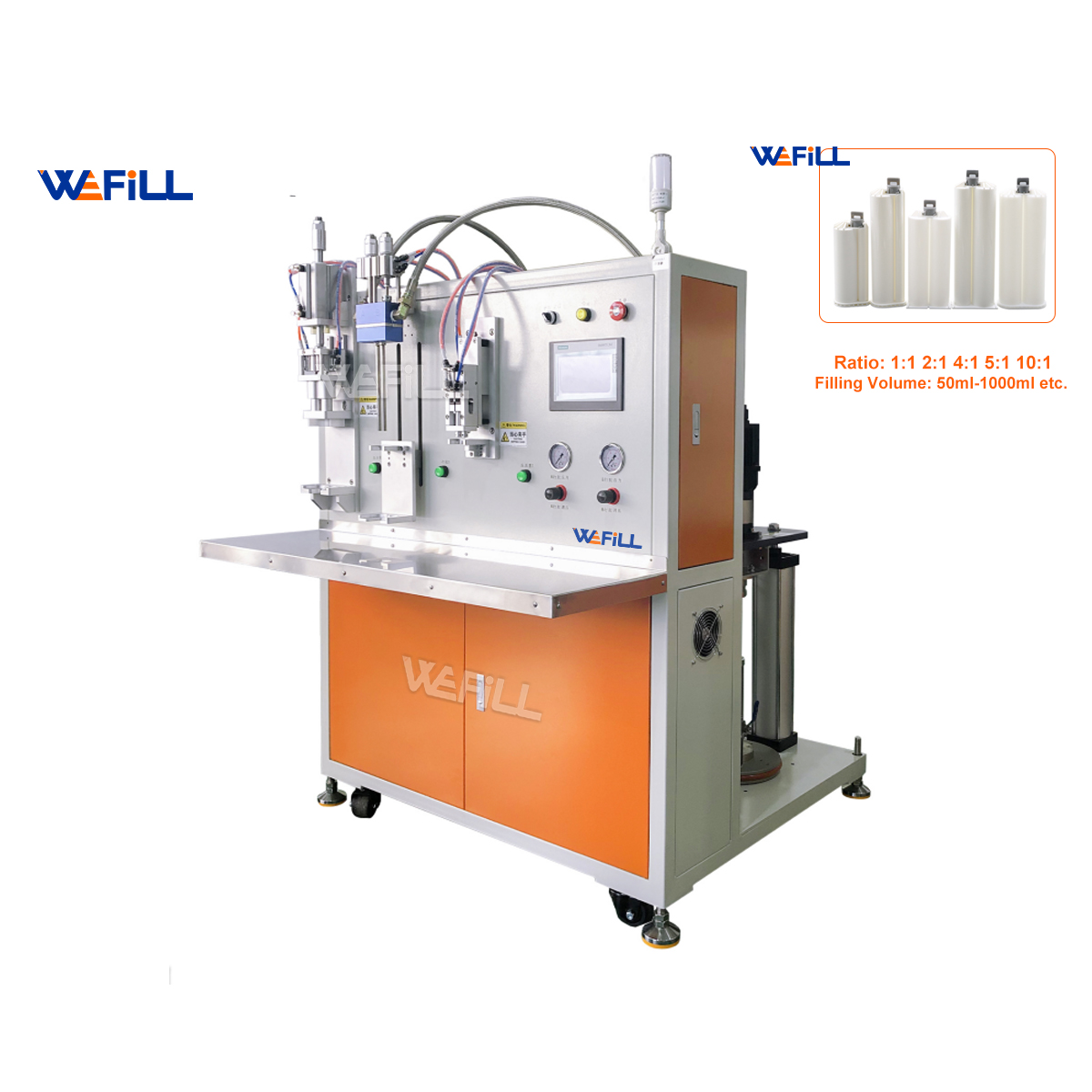 Semi Automatic High Viscosity Material 1:1 2:1 3:1 4:1 10:1 AB Adhesive Filling Capping Machine Glue Dispensing Machine