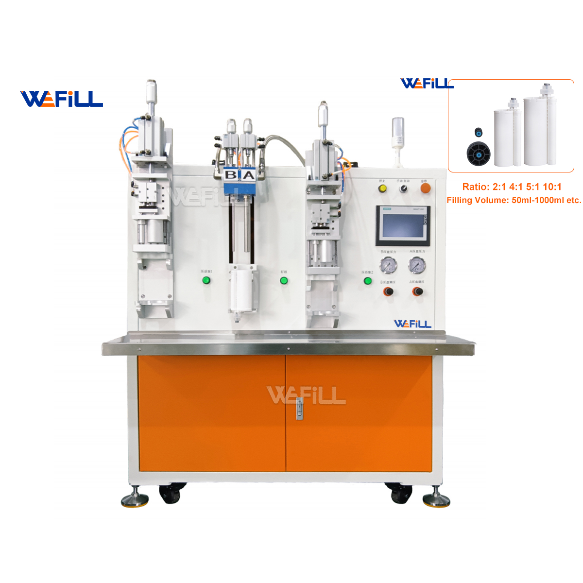 Semi Automatic High Viscosity Material Liquid 10:1 4:1 3:1 2:1 AB Adhesive Filling Capping Machine Glue Dispensing Machine