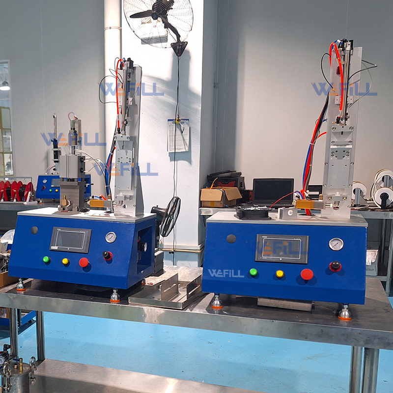 Electronic dispensing support filling using WEFILL-SYR-BSF001 adhesive filling machine