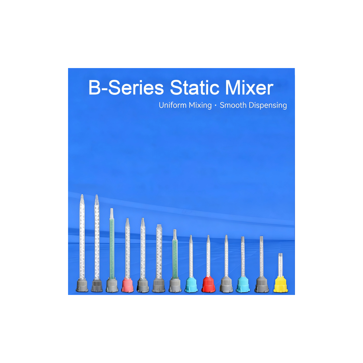 Two Component Dual Cartridge Adhesive B Series Static Mixer Product Family Slider