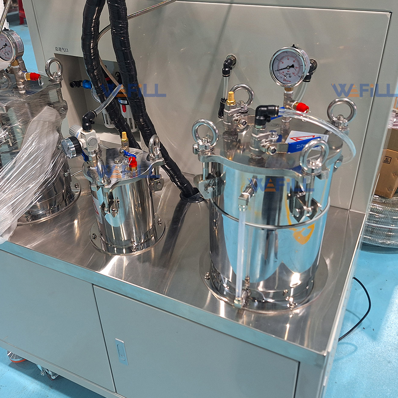 Pressure tanks for separate A and B component adhesive storage