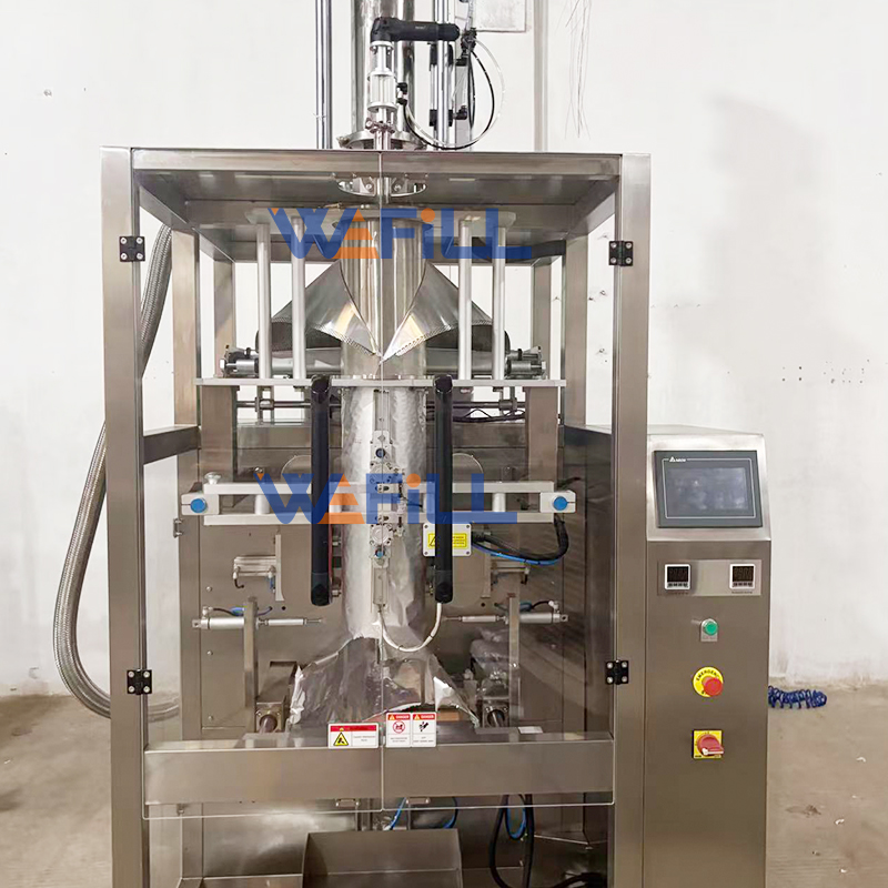 Fully automatic workflow of grease pouch filling sealing and cutting machine
