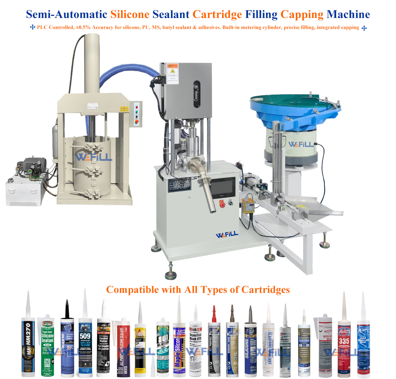 WEFILL-CAR-SSF-HP-1 Semi-automatic sealant cartridge filling & sealing machine hero 1