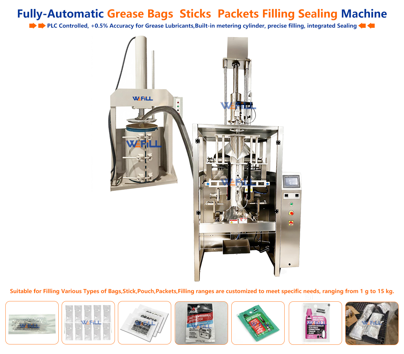 Fully Automatic Grease Bags Sticks Packets Filling Sealing Machine hero Fully Automatic Grease Bags Sticks Packets Filling Sealing Machine hero